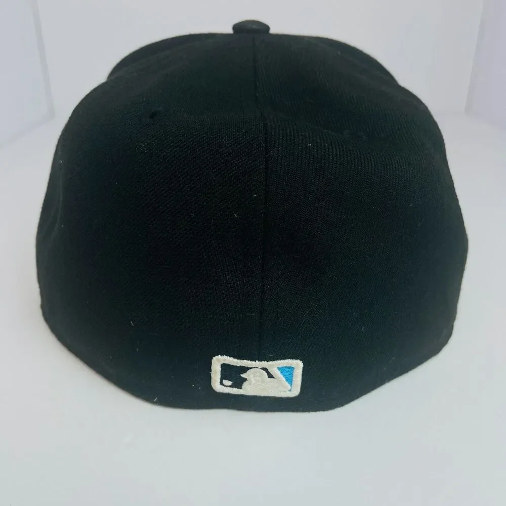 Florida Marlins Baseball Cap Official MLB On Field‎ Players Hat Black Mens 7¼